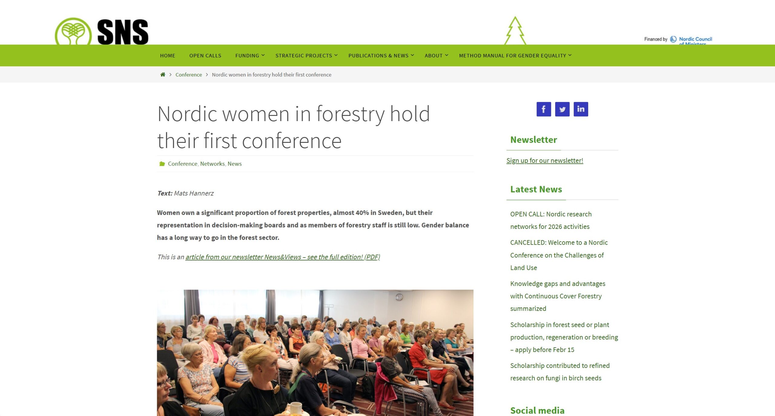 Du visar för närvarande Nordic women in forestry hold their first conference