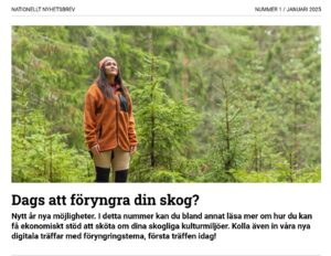 Läs mer om artikeln Skogsstyrelsens nyhetsbrev nr. 1 – 2025